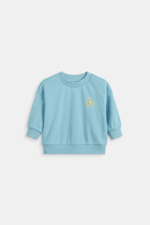 Bubble Logo Sweat  Nebula Blue  hi-res