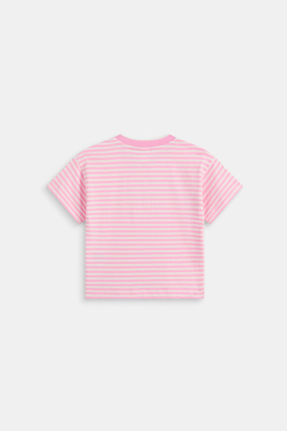 Core Stripe Logo Tee  Candy Pink  hi-res
