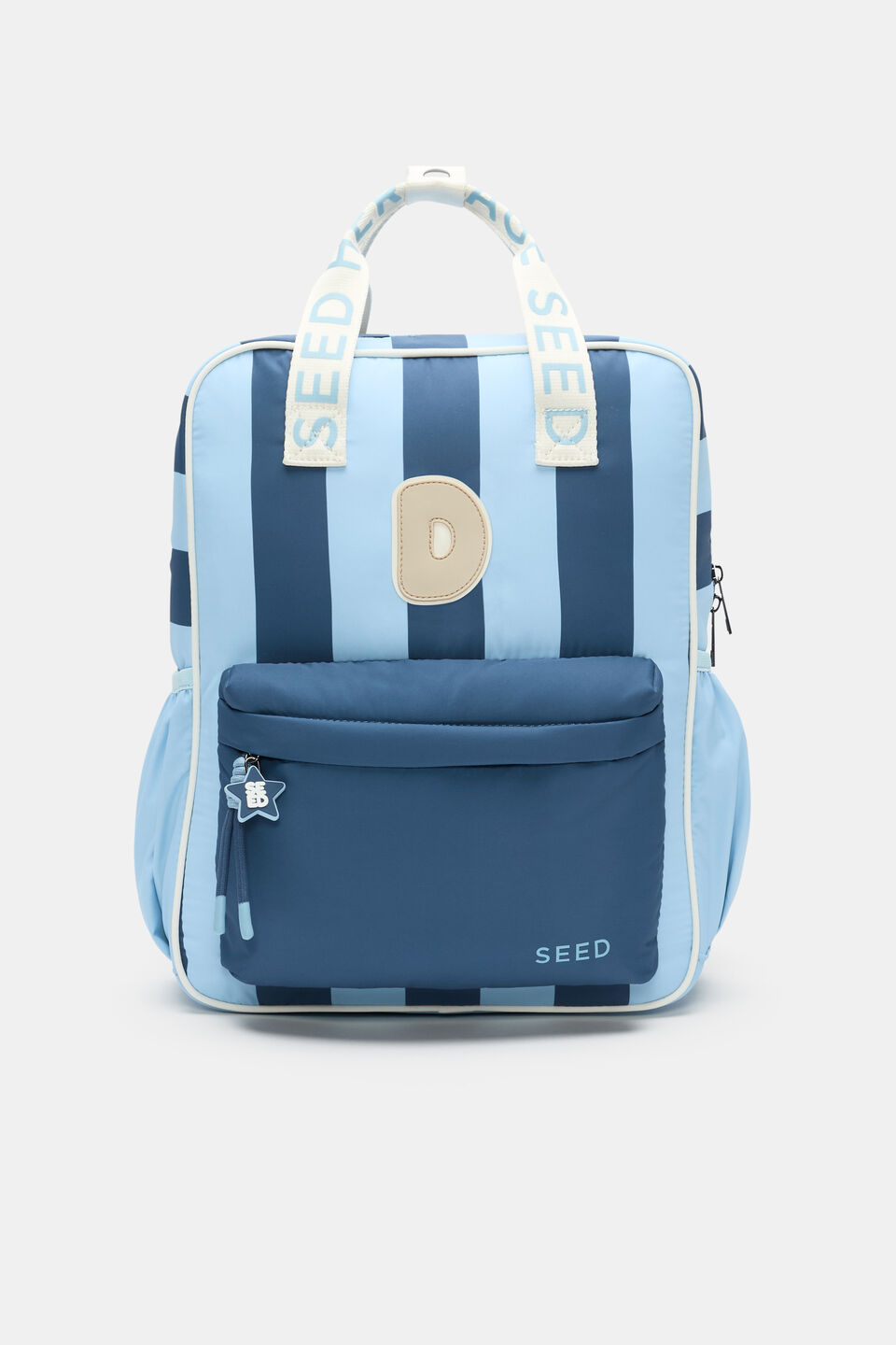 Blue Stripe Initial Backpack  D