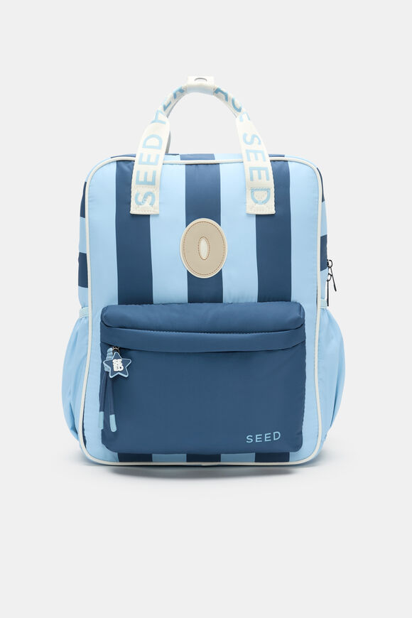Blue Stripe Initial Backpack  O  hi-res