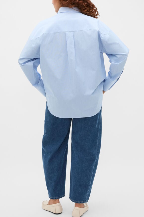 Poplin Stripe Shirt  Blue Haven Stripe  hi-res