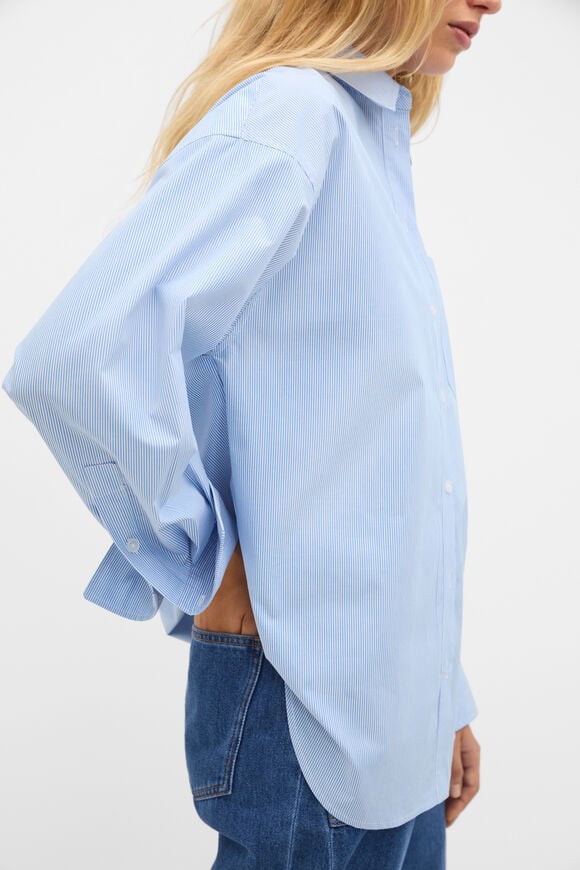Poplin Stripe Shirt  Blue Haven Stripe  hi-res