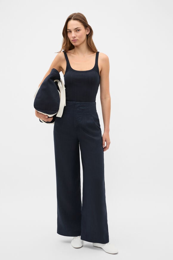 Pointelle Easy Tank  Twilight Blue  hi-res