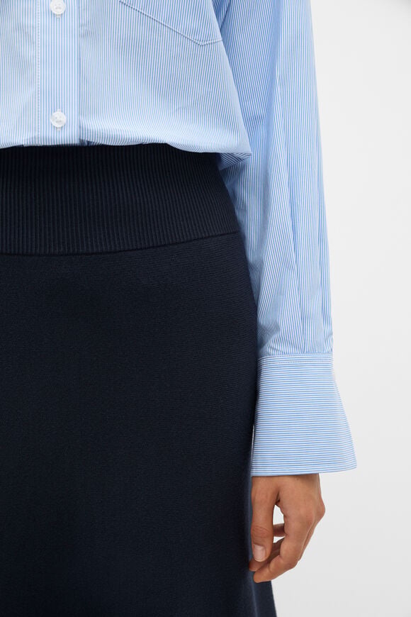 Double Knit Midi Skirt  Twilight Blue  hi-res