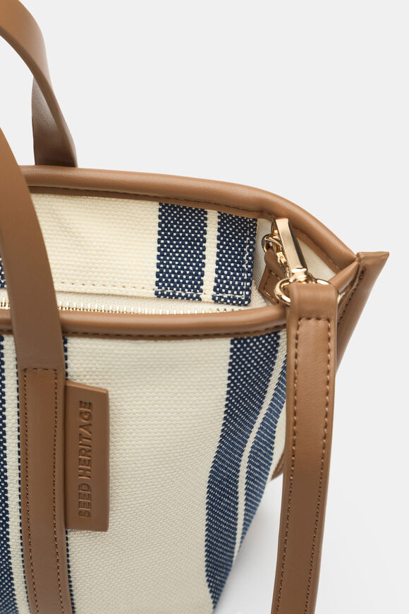 Trim Detail Stripe Mini Tote  Twilight Blue  hi-res