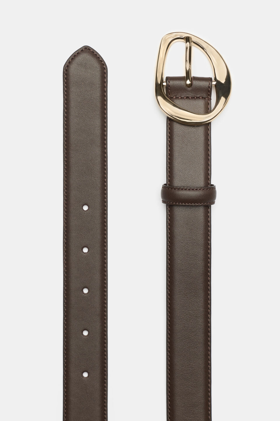 Everly Buckle Belt  Chocolate
