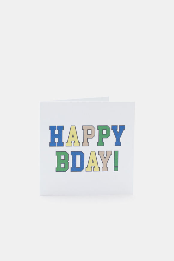 Happy B'day Varsity Card  Multi  hi-res