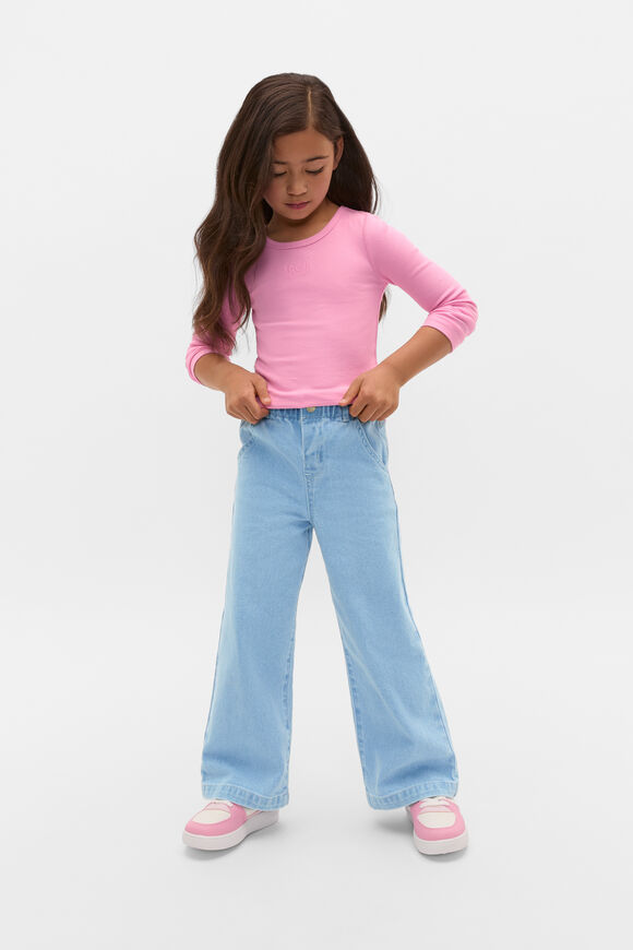 Core Logo Rib Tee  Candy Pink  hi-res