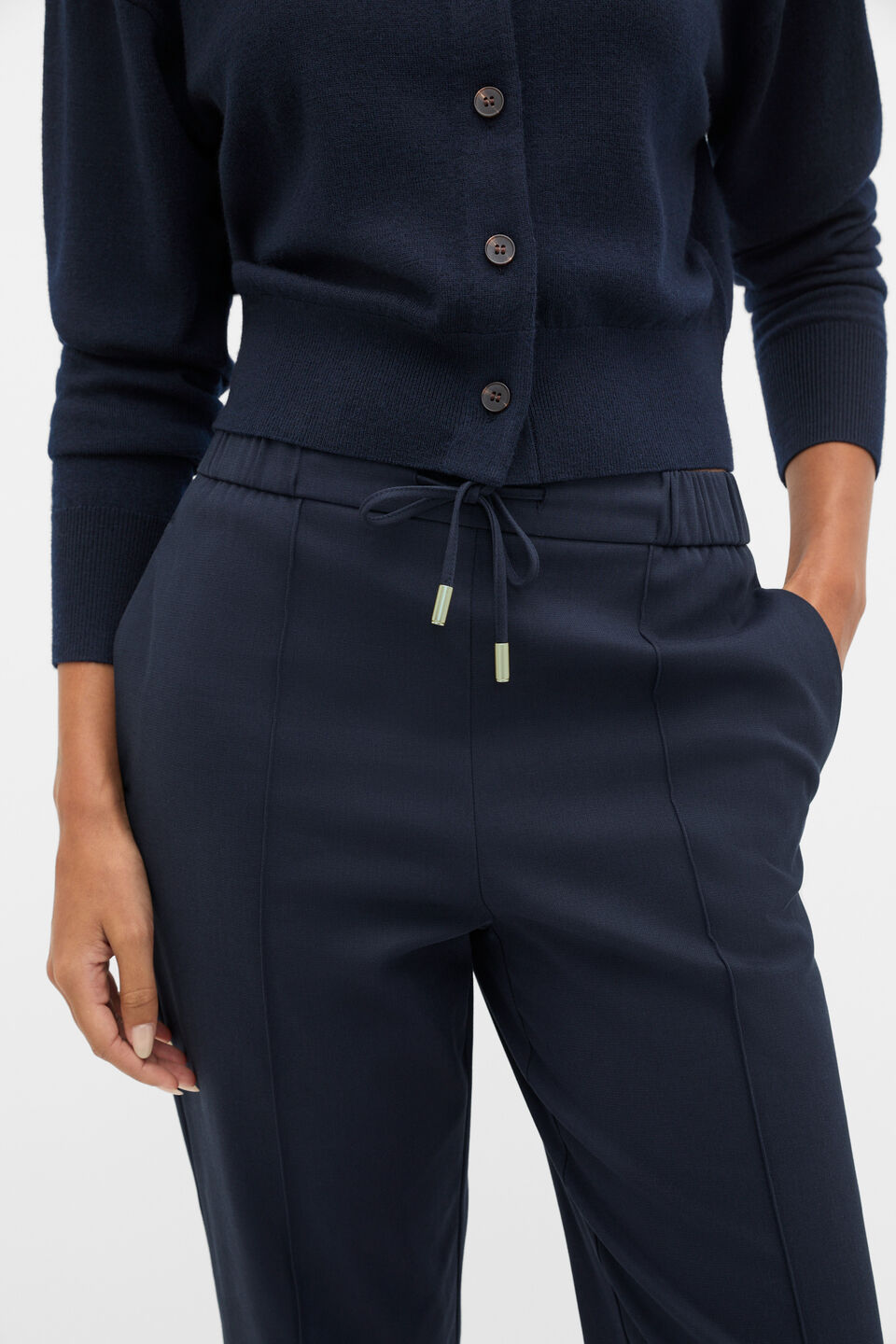 Pintuck Tapered Pant  Twilight Blue