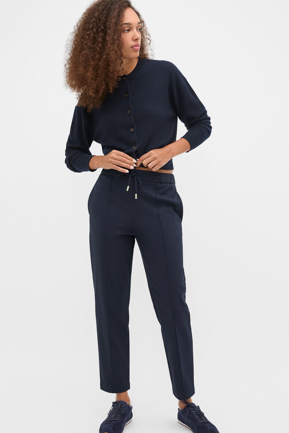 Pintuck Tapered Pant  Twilight Blue