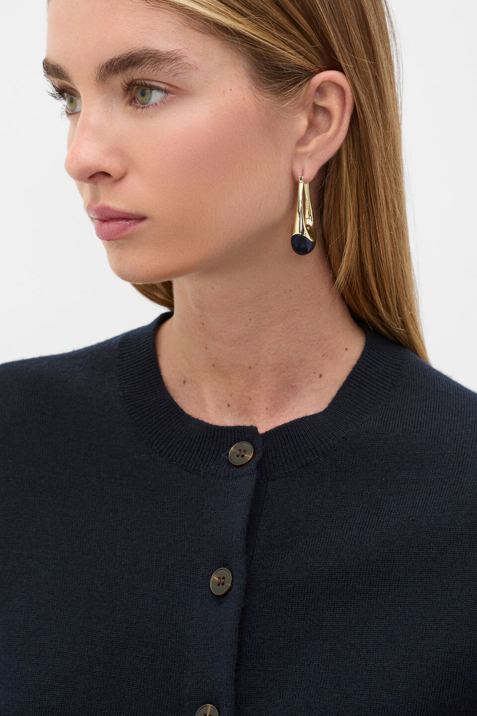 Resin Droplet Earring  Twilight Blue