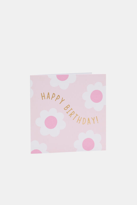 Happy Birthday Flower Card  Multi  hi-res