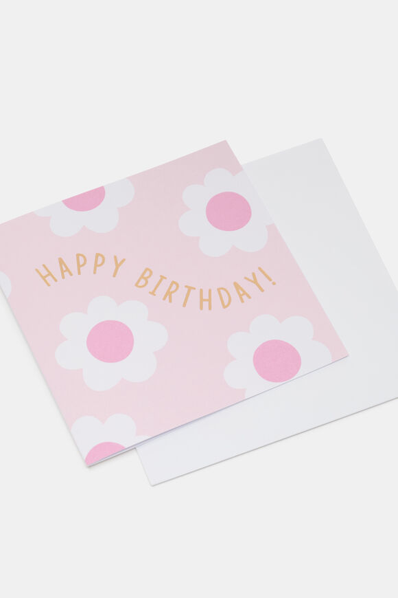 Happy Birthday Flower Card  Multi  hi-res