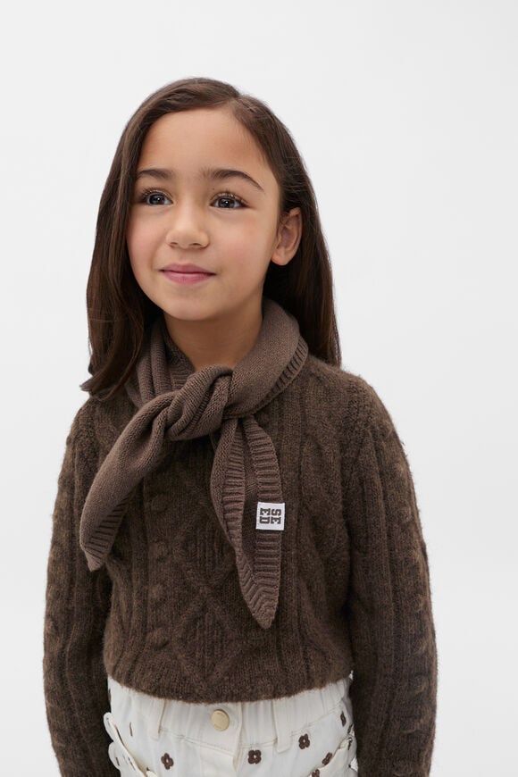 Knit Neck Scarf  Cacao  hi-res