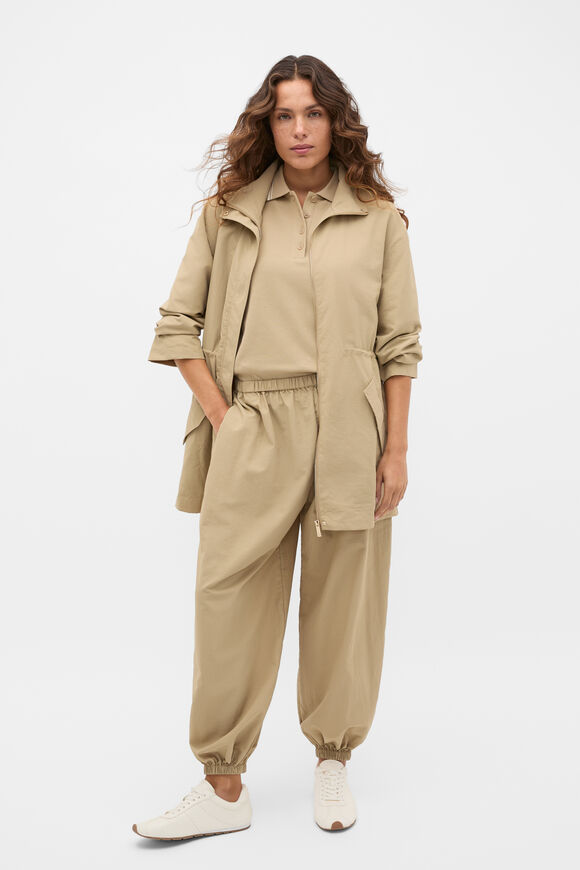 Cotton Tipping Polo Top  Caramel Clay  hi-res
