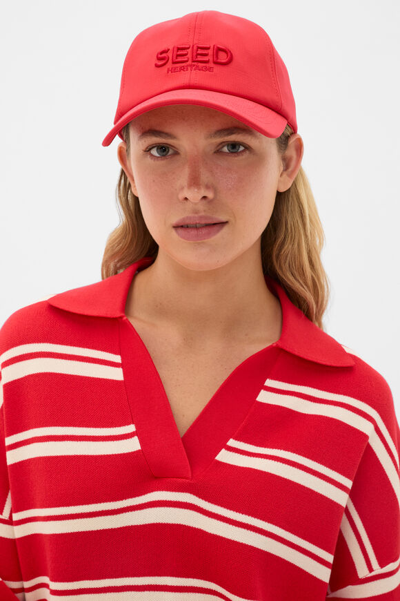 Embroidered Seed Cap  Chilli Red  hi-res
