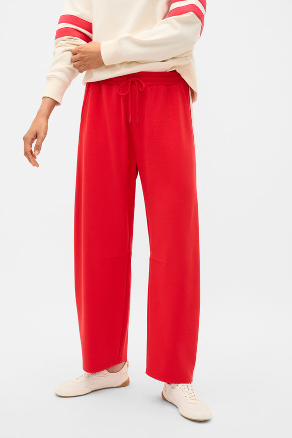 Side Stripe Barrel Leg Pant  Chilli Red  hi-res