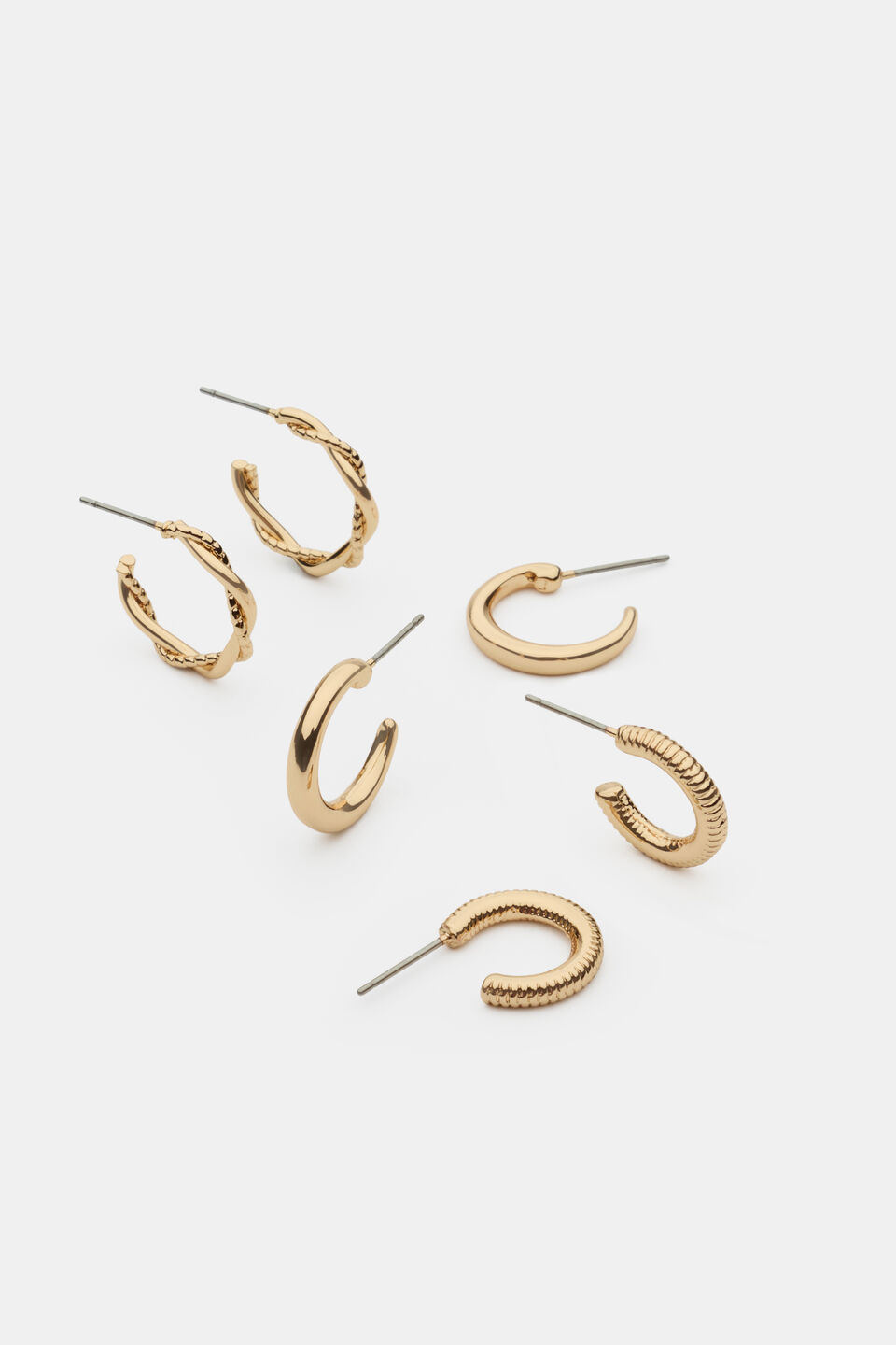 Everyday Hoop Ear Pack  Gold