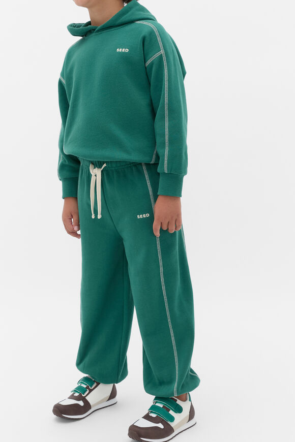 Contrast Stitch Track Pant  Jungle Green  hi-res