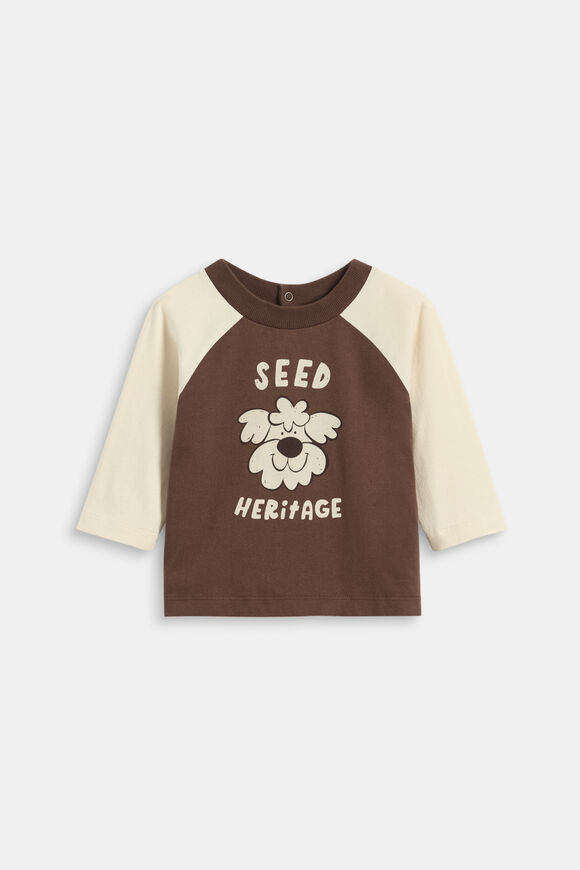 Pup Raglan Tee  Cacao  hi-res