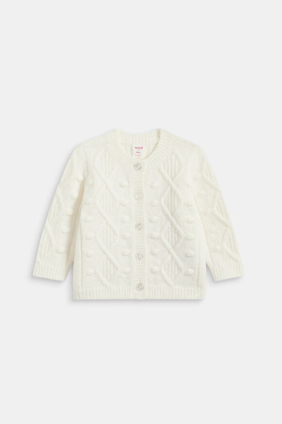 Bobble Knit Cardigan  Classic Cream  hi-res