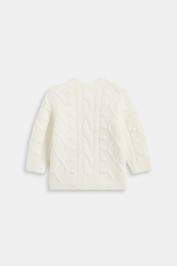 Bobble Knit Cardigan  Classic Cream  hi-res