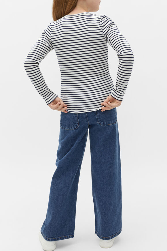 Stripe Rib Tee  Navy Stripe  hi-res