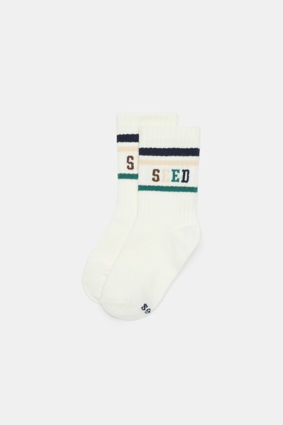 Logo Triple Stripe Sock  Multi  hi-res