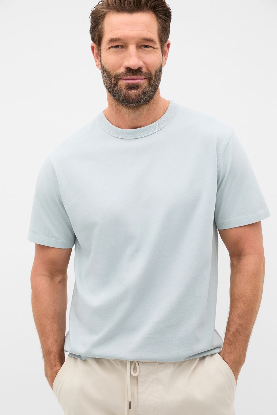 Crew Tee  Glass Blue