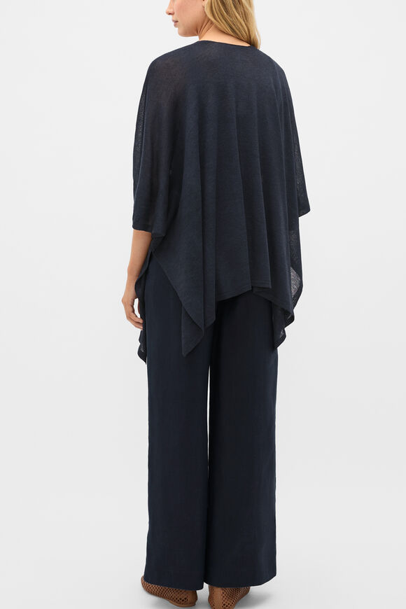 Fine Knit Poncho  Twilight Blue  hi-res