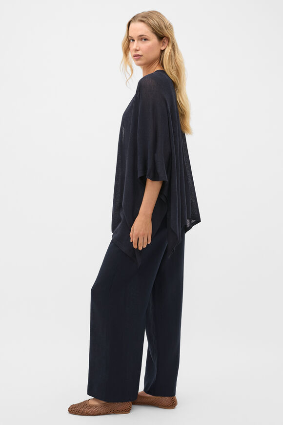 Fine Knit Poncho  Twilight Blue  hi-res