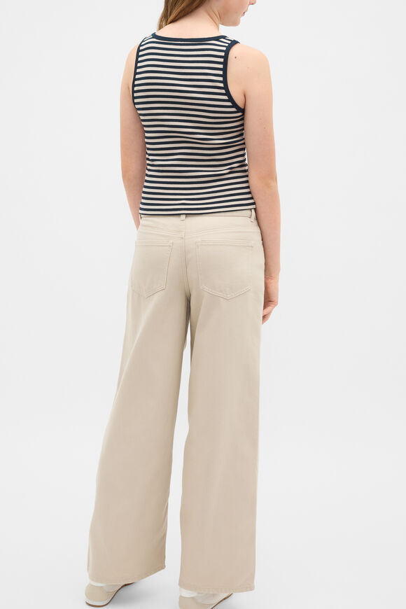 Striped Logo Tank  New Navy  hi-res