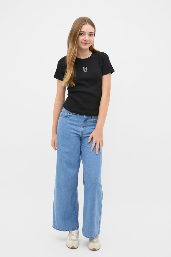 Logo Rib Tee  Black  hi-res