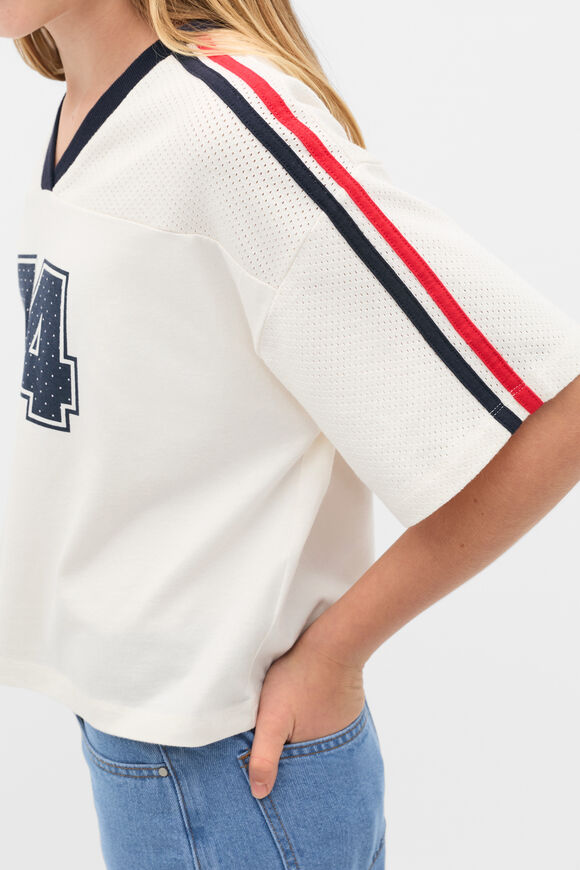 Sporty V Neck Tee  Classic Cream  hi-res