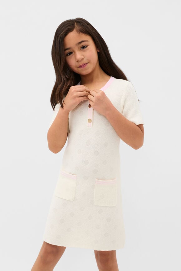 Spot Knit Dress  Classic Cream  hi-res