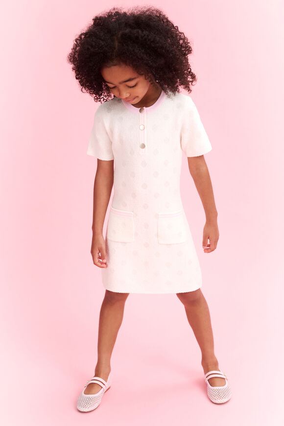 Spot Knit Dress  Classic Cream  hi-res