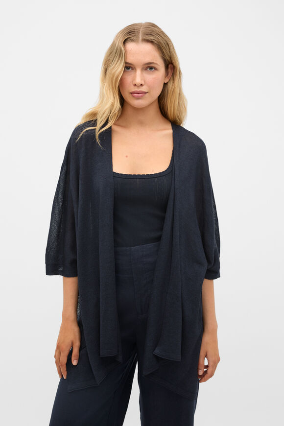 Fine Knit Poncho  Twilight Blue  hi-res