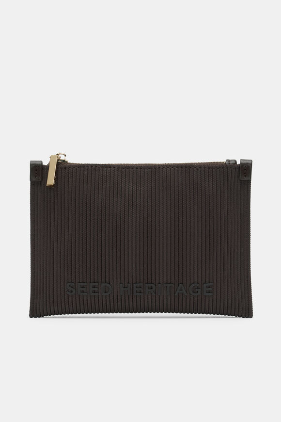 Knit Zip Purse  Coffee Bean  hi-res