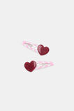 Glitter Heart Snaps  Dark Cherry  hi-res