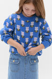 Floral Knit Sweater  Cobalt  hi-res