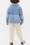 Two Tone Denim Bomber  Mid Blue  hi-res