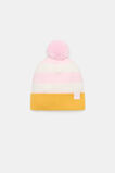 Mini Stripe Beanie  Pink Multi  hi-res