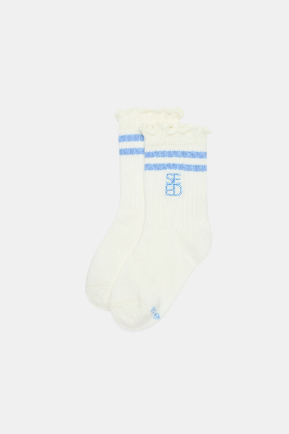 Quad Logo Stripe Sock  Cloud Blue