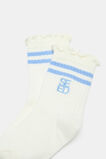 Quad Logo Stripe Sock  Cloud Blue  hi-res
