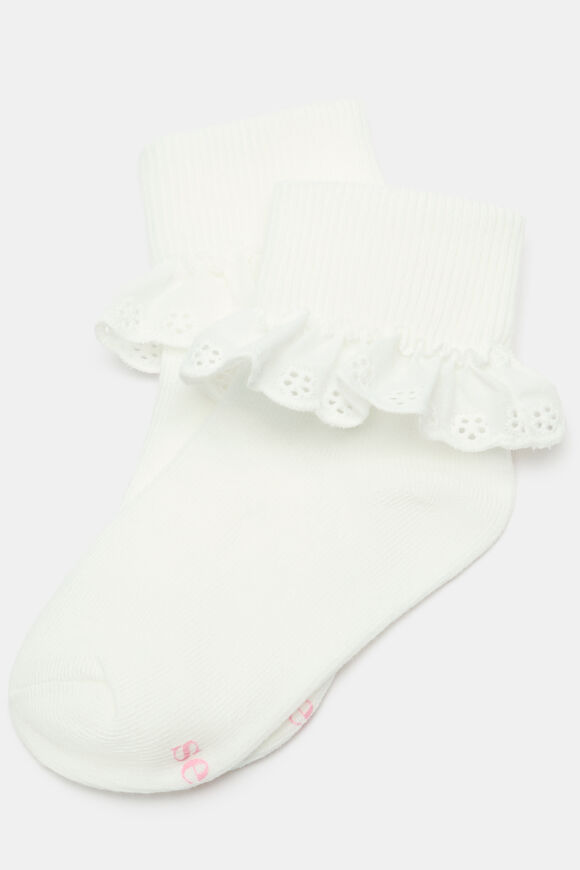 Frill Sock  Vanilla  hi-res