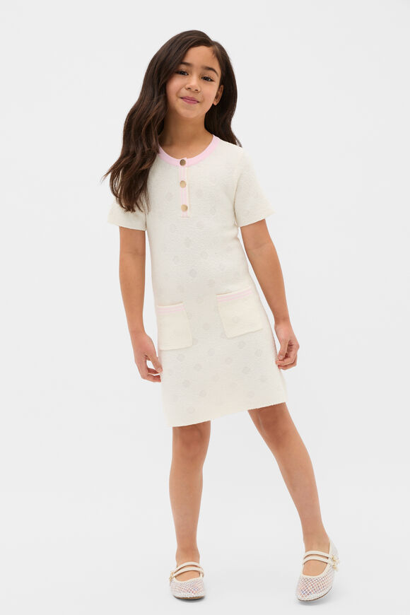 Spot Knit Dress  Classic Cream  hi-res
