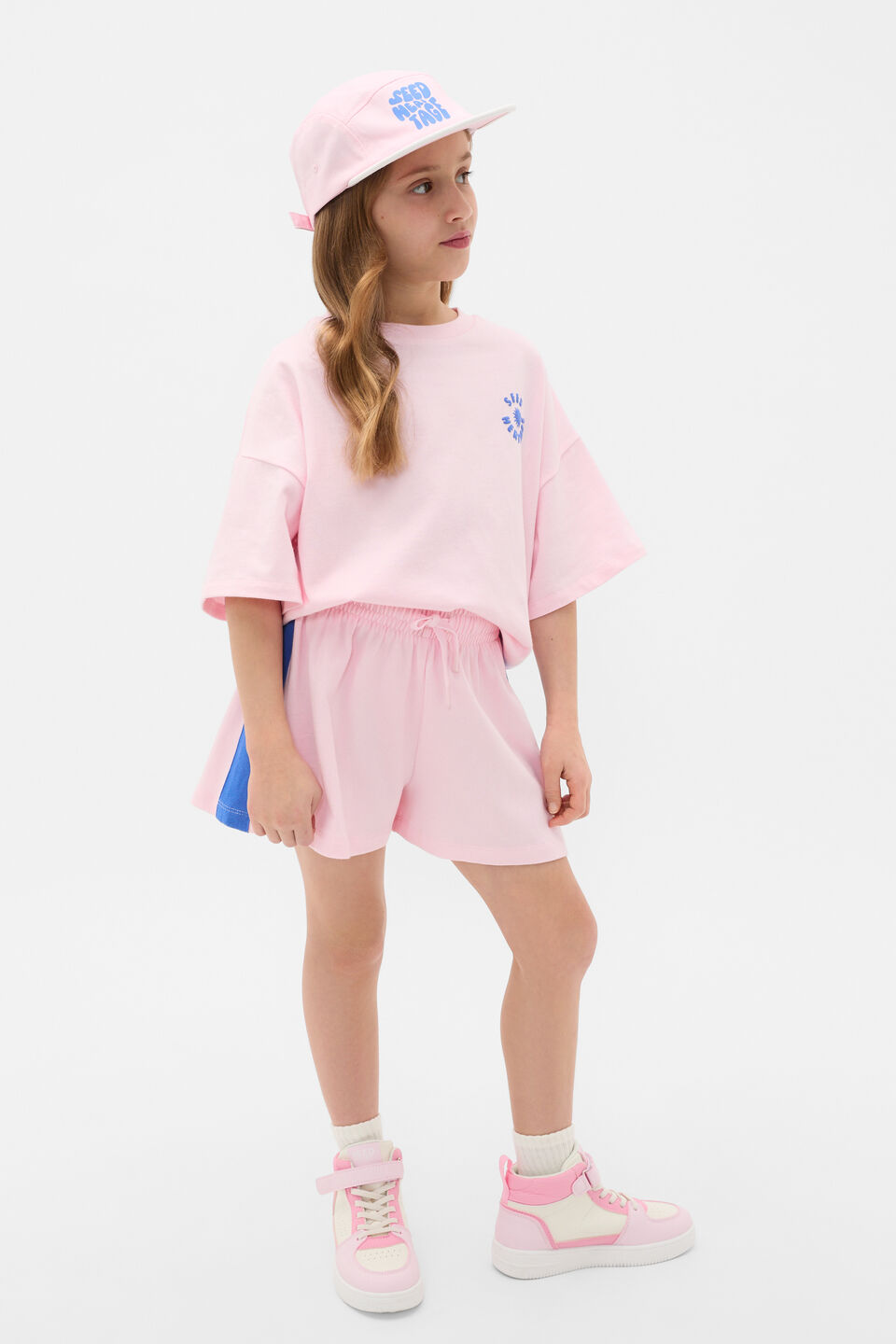 Bubble Logo Short  Pink Lemonade