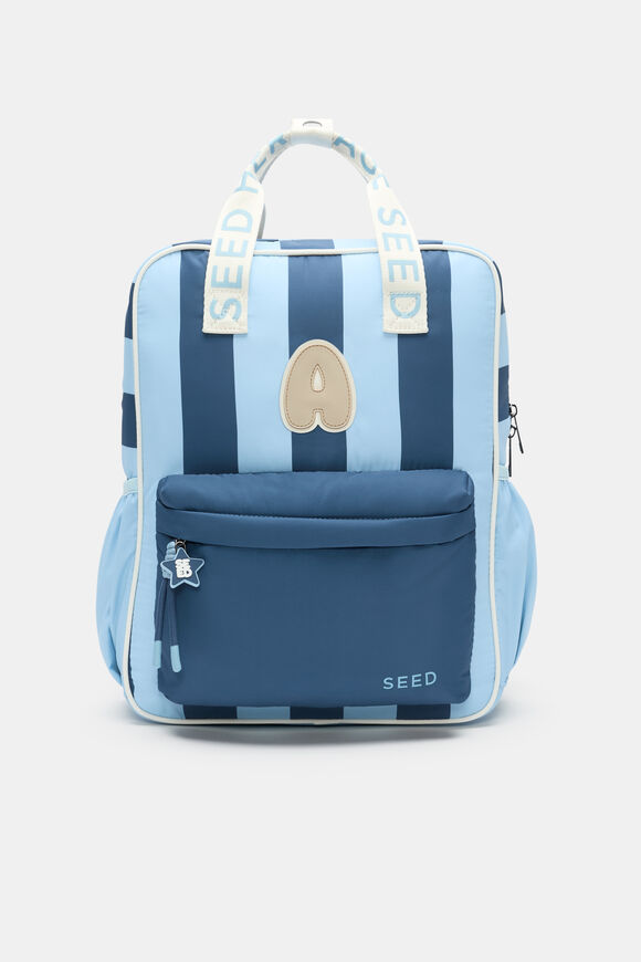 Blue Stripe Initial Backpack  A  hi-res