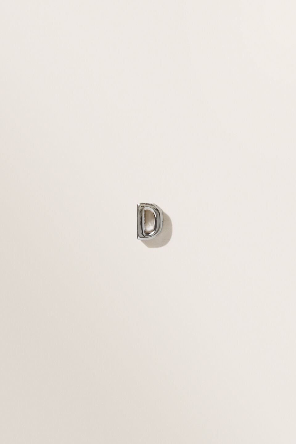 Silver Initial Charm  D