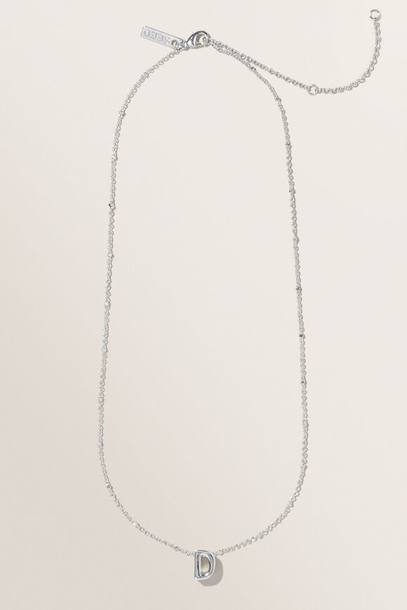 Silver Initial Charm  D  hi-res